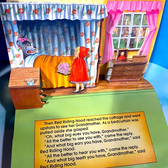 LITTLE RED RIDIND HOOD VTG 1999 PoP-UP HARDCOVER BOOK BY GRANDREAMS LIMITED - Picture 8 of 15